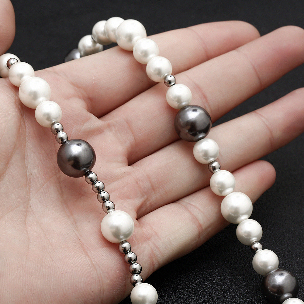 Color Stitching Men And Women Pearl Necklaces