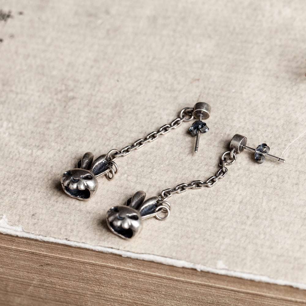 Retro Silver Rabbit Eardrop Jewelry